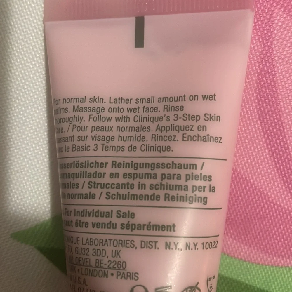 Clinique bag and cleanser